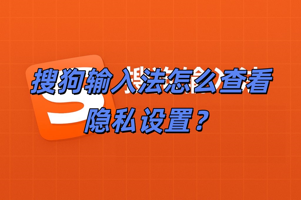 搜狗输入法怎么查看隐私设置？